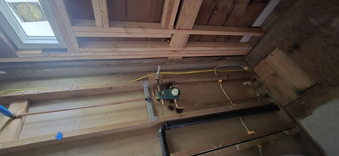 Bathroom repipe rough-in by Shoreline Plumbing in Honolulu, HI